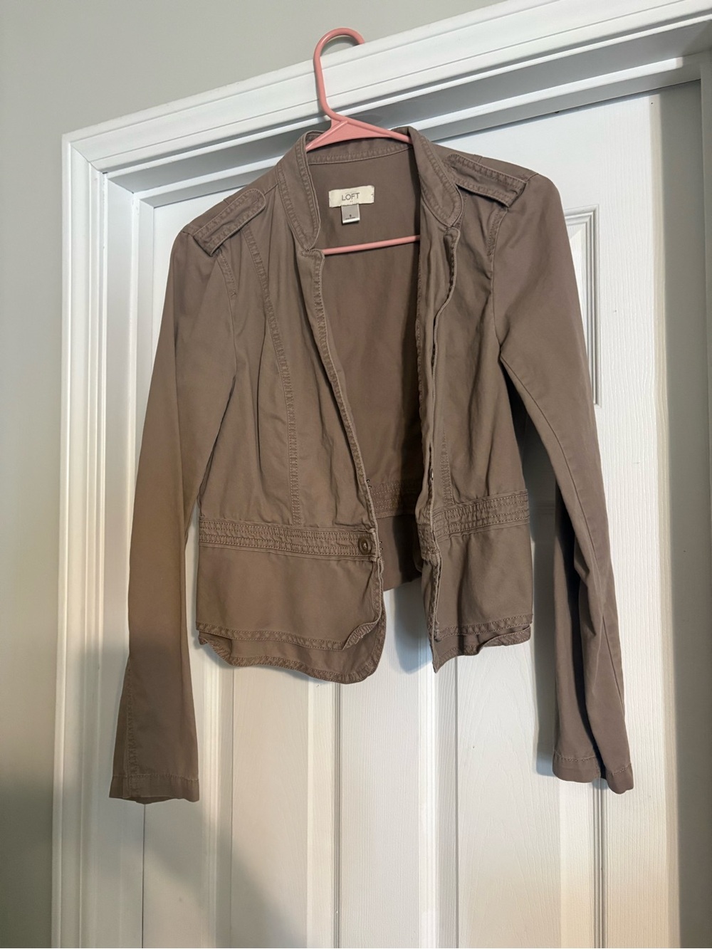 LOFT Taupe Utility-Style Women's Blazer